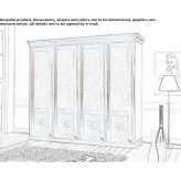 Solid wood wardrobe Gallus