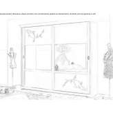 Solid wood wardrobe with sliding doors Zarautz