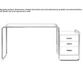 Rectangular desk with drawers Andel