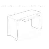 Rectangular desk with a drawer Knin