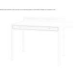 Rectangular ash desk Zomergem