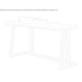 Rectangular desk made of solid wood Bochov