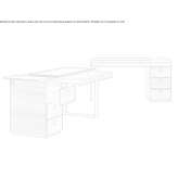 Rectangular desk made of wood and leather Camoapa