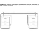 Rectangular desk with drawers Andel
