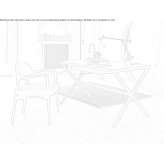 Rectangular desk made of walnut wood Acos