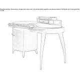 Wooden desk with drawers Solbiate