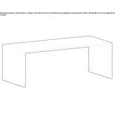 A desk made of a rectangular board Langen
