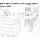 Rectangular wooden desk Gudja