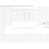 Oval countertop washbasin made of stone resin Hertsa