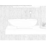 Oval countertop washbasin made of stone resin Bueil