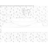 Round countertop washbasin made of stone resin Cochamal