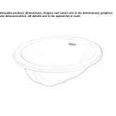 Ceramic recessed washbasin with overflow Claxton