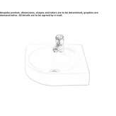 Umywalka narożna ceramiczna Claxton
