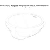 Round ceramic washbasin with overflow Claxton
