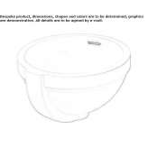 Round ceramic washbasin with overflow Claxton