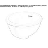 Recessed round ceramic washbasin Claxton