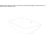 Umywalka ceramiczna prostokątna nablatowa Novy
