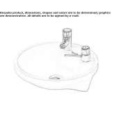 Round ceramic washbasin with overflow Claxton