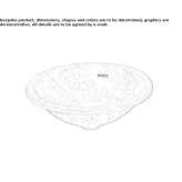 Recessed round ceramic washbasin Claxton