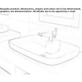 Rectangular countertop washbasin Loedoese