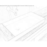 Rectangular metal washbasin Asolo