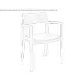 Wooden chair with stackable armrests Genthin