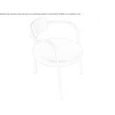 Stainless steel and leather chair with armrests Belbeuf