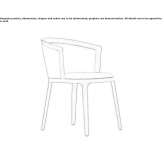 Upholstered wooden chair with armrests Weipa