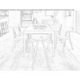 Ash chair with integrated cushion Andenne