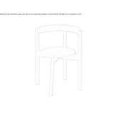 Solid wood chair with armrests Magisano