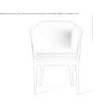 Leather chair with armrests Vigano