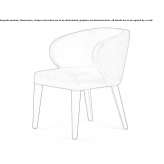Chair upholstered with velvet McCord