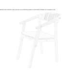 Stackable leather chair with integrated cushion Rudow