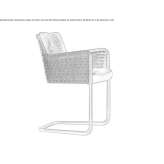 Cantilever chair with armrests Atla