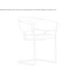 Upholstered chair on supports with armrests Saluda