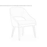 Leather chair with armrests Momence