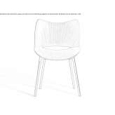 Leather upholstered chair Burlats
