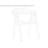 Wooden chair with stackable armrests Marmet