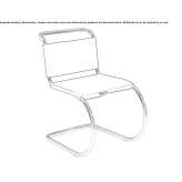 Leather chair on a cantilever Velikent