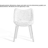 Chair upholstered with fabric Burlats