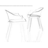 Polycarbonate chair with armrests Plomari
