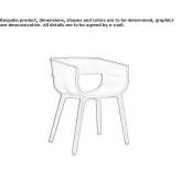 Oak chair with armrests Salisano