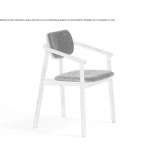 Upholstered chair with armrests Tulum