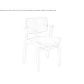 Wooden chair with armrests Wieren