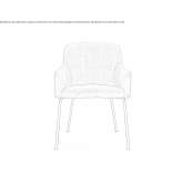 Chair upholstered in fabric with armrests Velines