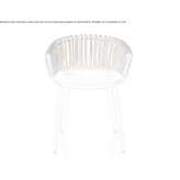 Woven wicker chair with armrests Plomari