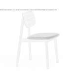 Solid wood chair with integrated cushion Tulum