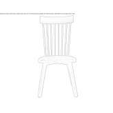 Wooden chair with high backrest Propata