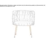 Upholstered fabric chair with a sled base Temextla