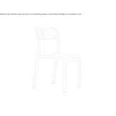 Stackable wooden chair Itacare